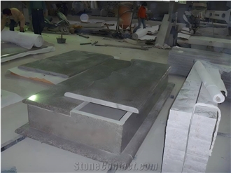 Chian Grey G664 Polish Luna Pearl Granite  Headstone