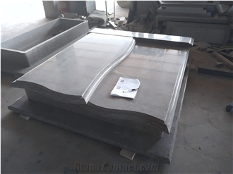Chian Grey G664 Polish Luna Pearl Granite  Headstone