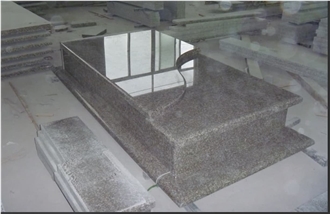 China Red G664 Polish Misty Brown Granite   Monuments