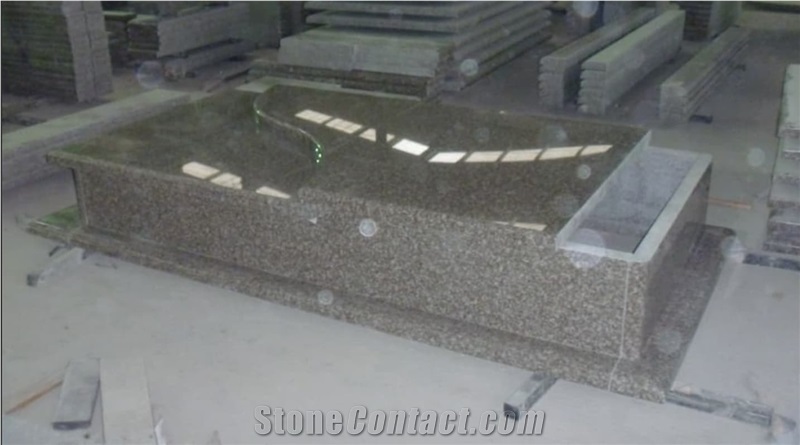China Red G664 Polish Misty Brown Granite   Monuments