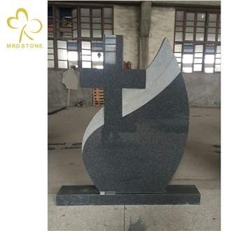 China G654 Polished Granite Gross Headstone