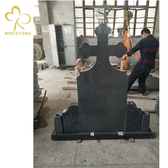China G654 Polished Granite Gross Headstone