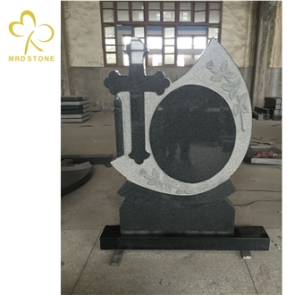 China G654 Polished Granite Gross Headstone