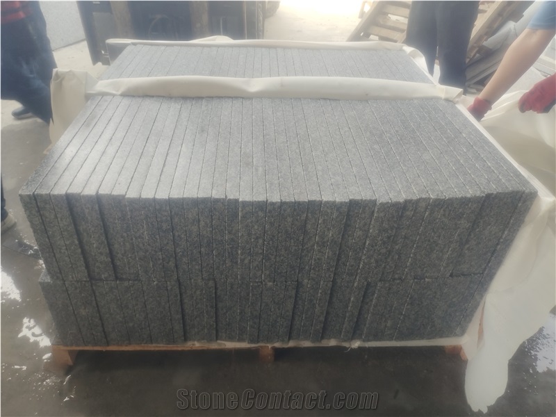 China  HN G654 Dark Grey Flamed Granite Paving Stones