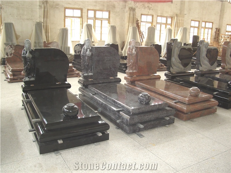 G603, Indian Black, Aurora Granite Hungarian Tombstones