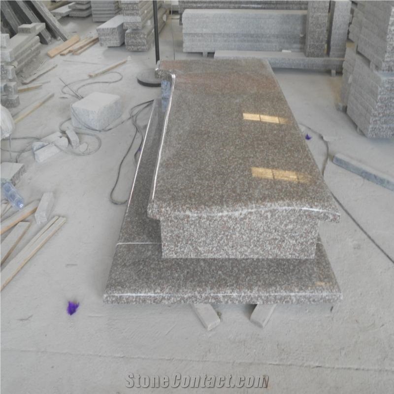 G664 Rose Granite Polished Tombstone Nagrobek