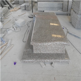 G664 Rose Granite Polished Tombstone Nagrobek
