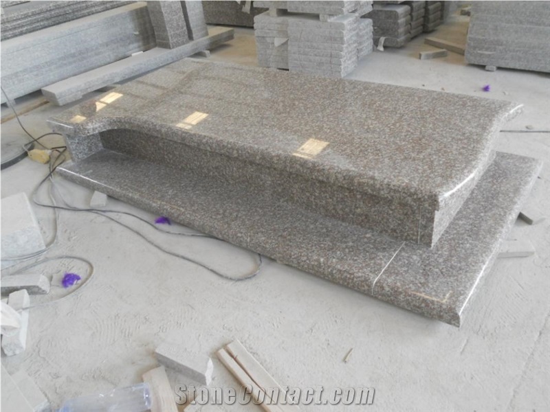 G664 Rose Granite Polished Tombstone Nagrobek