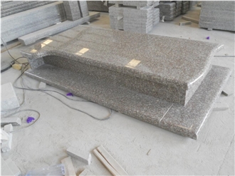 G664 Rose Granite Polished Tombstone Nagrobek