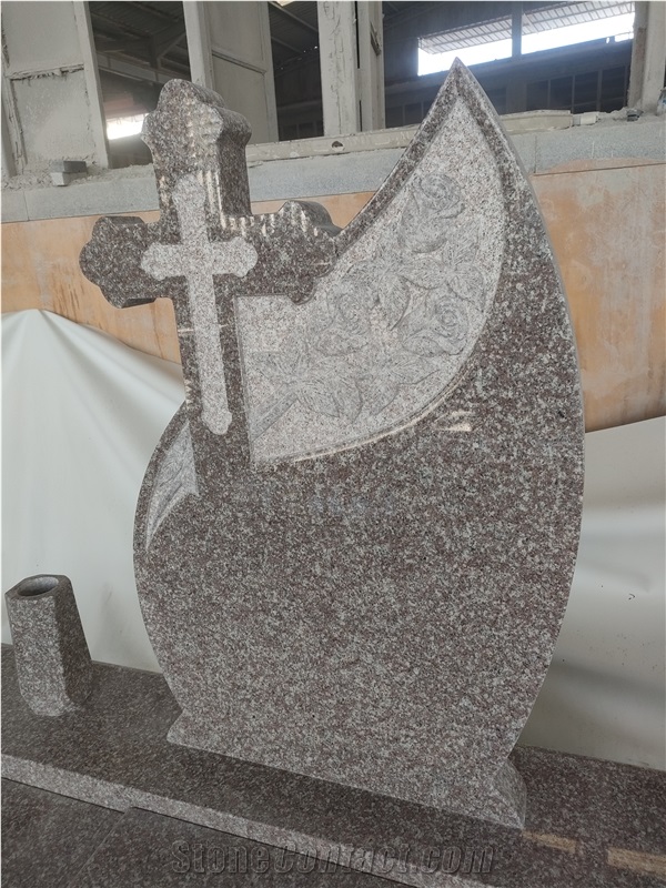 Hot Sale Cheap European  Red Granite G664  Tombstone