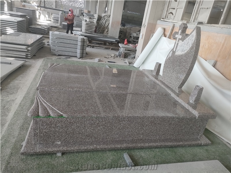 Hot Sale Cheap European  Red Granite G664  Tombstone