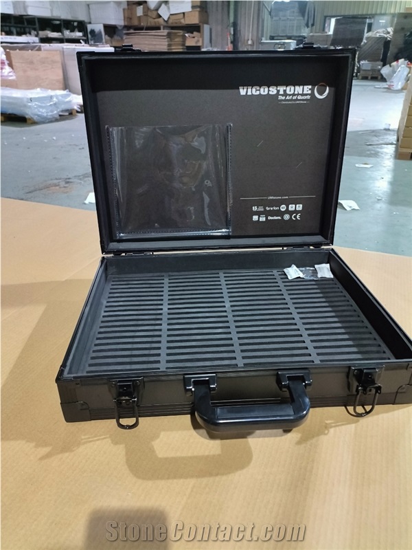 Black Aluminum Sample Case- With Name Card Holder