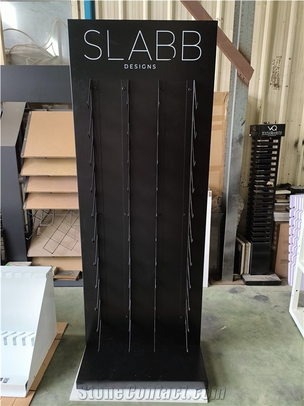 Floor-Standing Display Stand - Black Silk Screen Printing