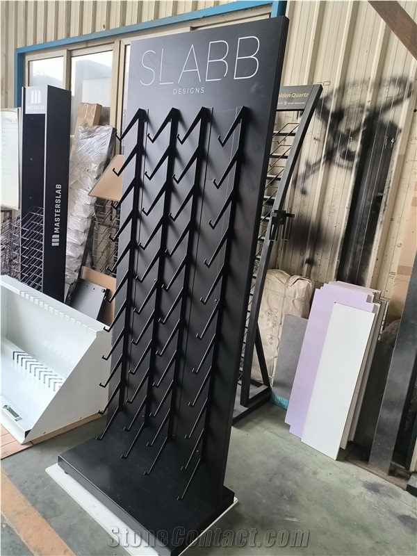 Floor-Standing Display Stand - Black Silk Screen Printing