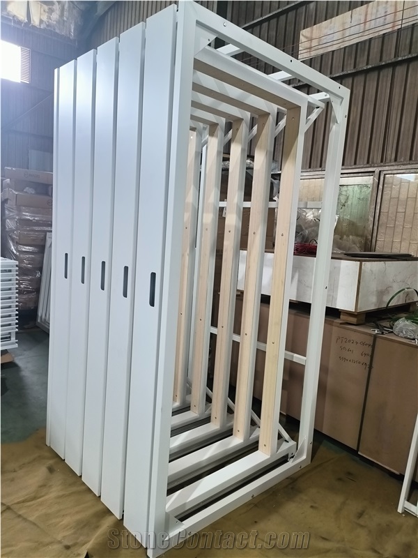 White Sliding Floor - Standing Display Rack