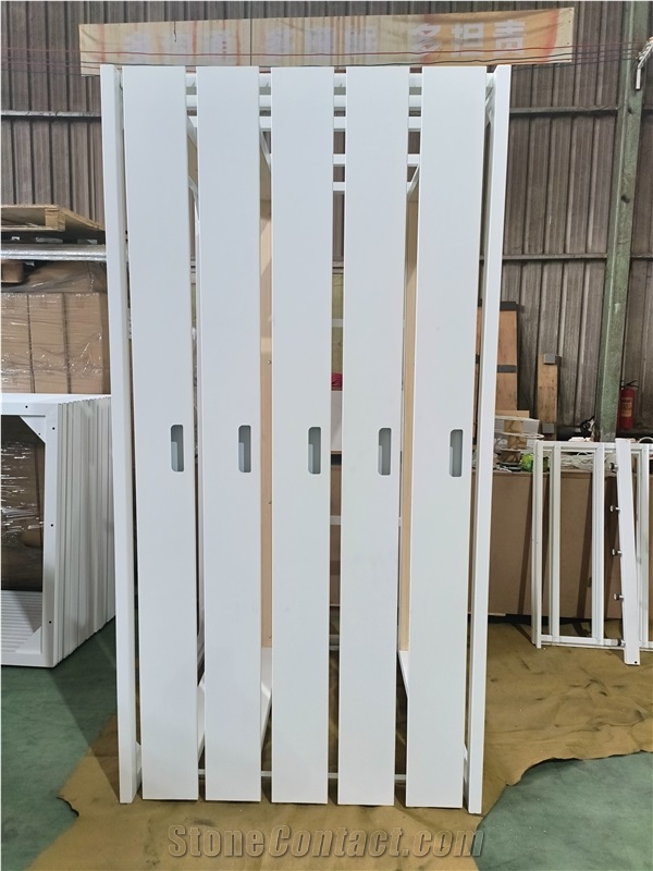 White Sliding Floor - Standing Display Rack