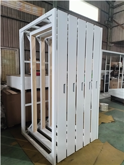 White Sliding Floor - Standing Display Rack