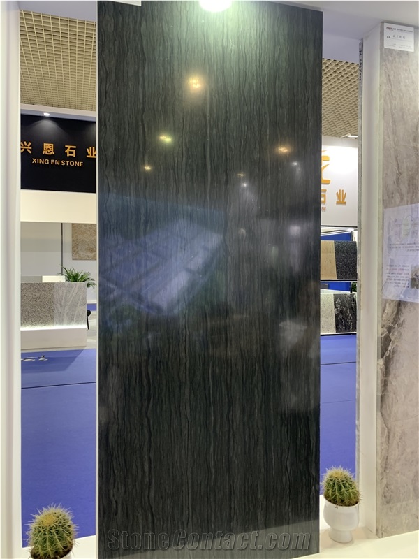 Green Wood Grain Marble Slab