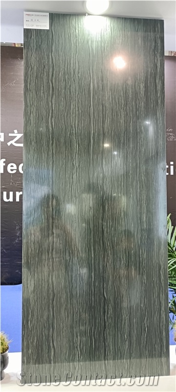 Green Wood Grain Marble Slab