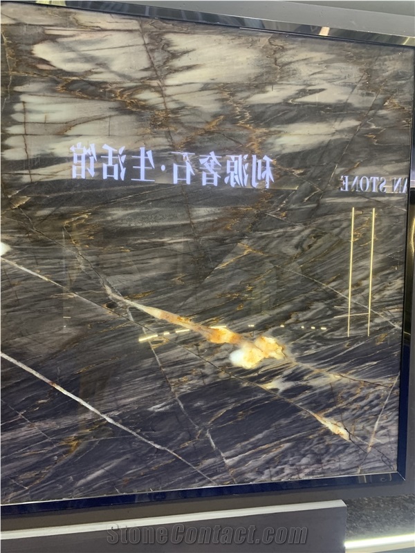 Midnight Crystal Quartzite Slab