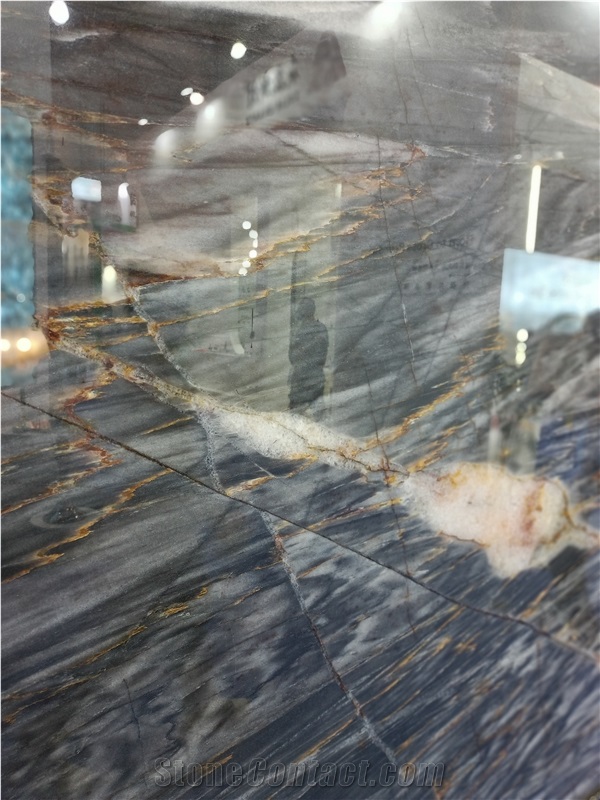 Midnight Crystal Quartzite Slab