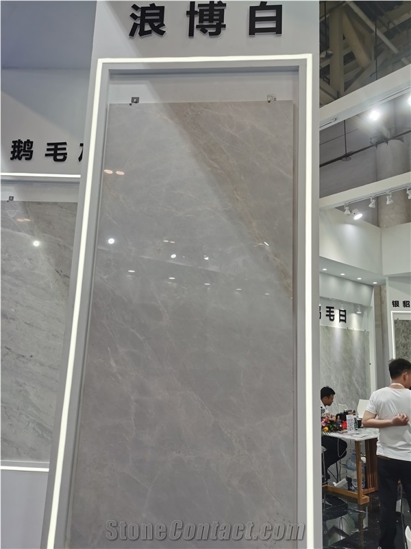 Wave White Marble Slab