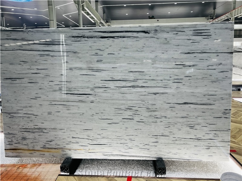 White Galactic Marble Stone Slabs Tiles