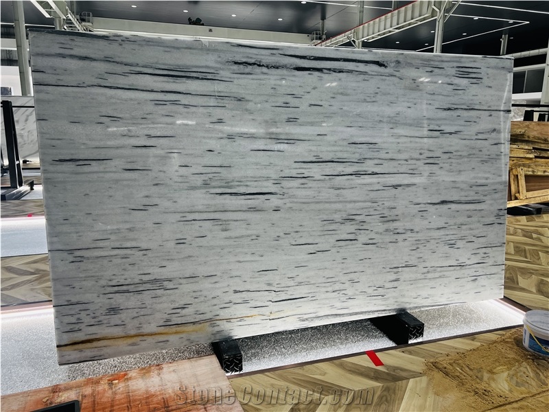 White Galactic Marble Stone Slabs Tiles