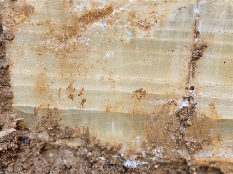 Iranian White Onyx Quarry Blocks