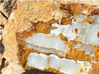 Iranian White Onyx Quarry Blocks