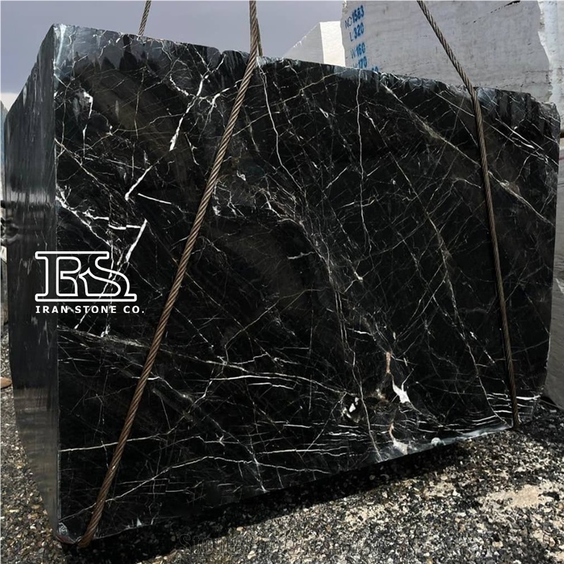 3D Black Marble Blocks