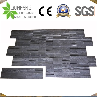 China Dark Grey/Black Slate Stone Veneer Wall Cladding