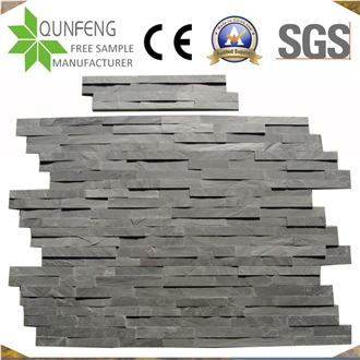 China Dark Grey/Black Slate Stone Veneer Wall Cladding