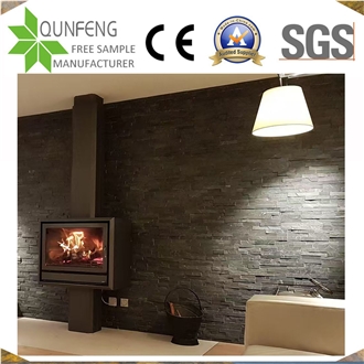 China Dark Grey/Black Slate Stone Veneer Wall Cladding