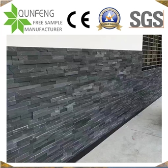 China Dark Grey/Black Slate Stone Veneer Wall Cladding