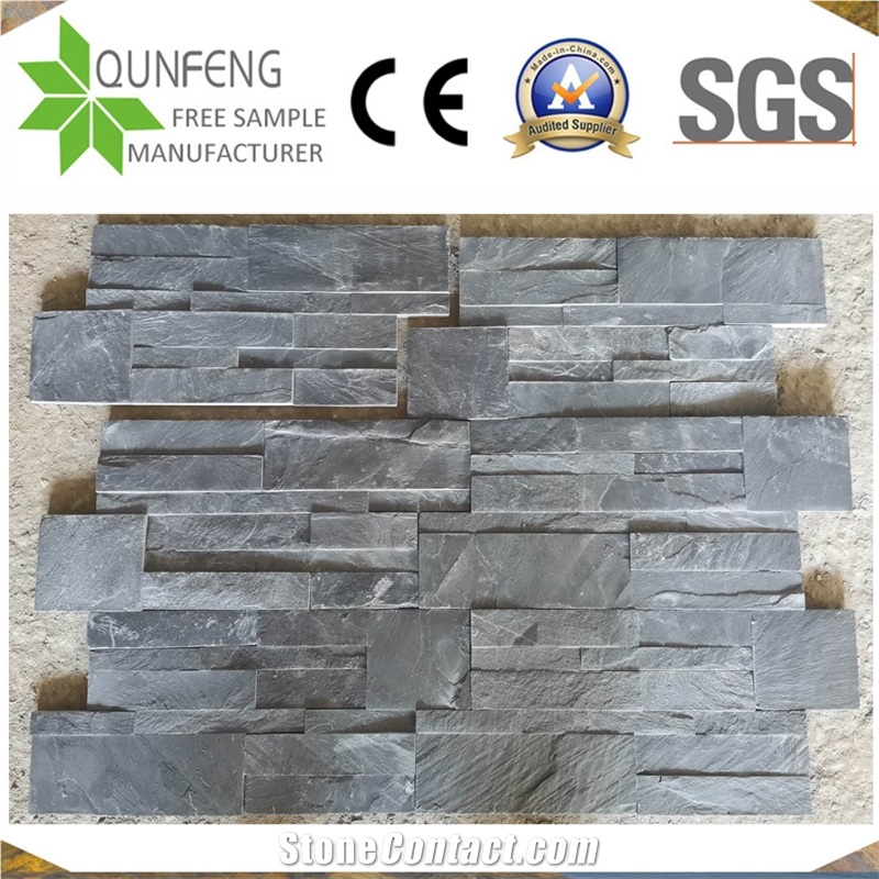 Dark Grey/Black Split Slate Stone Veneer Wall Cladding Tiles