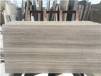 White Wooden Marble Polished Surface Slabs Tiles