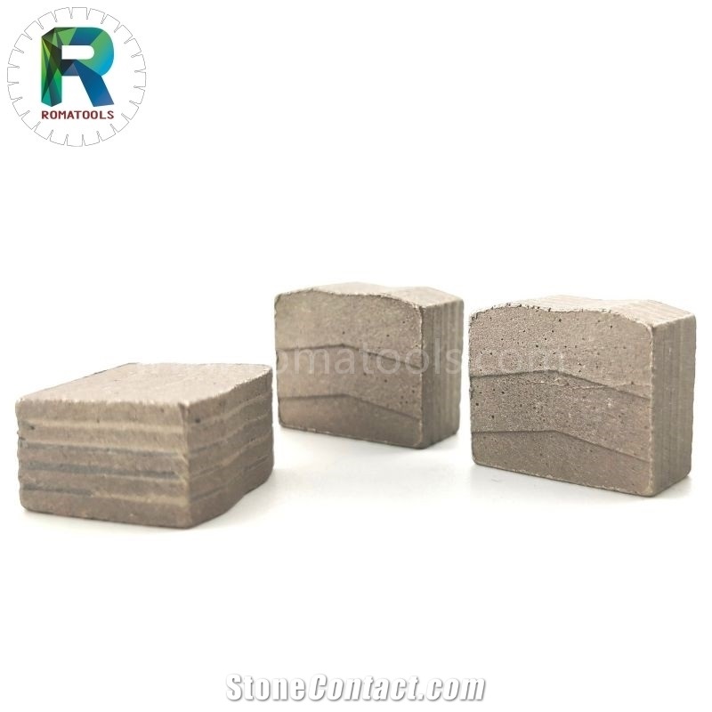 3000Mm 24X12.5/11.5X20mm Romatools Granite Diamond Segments
