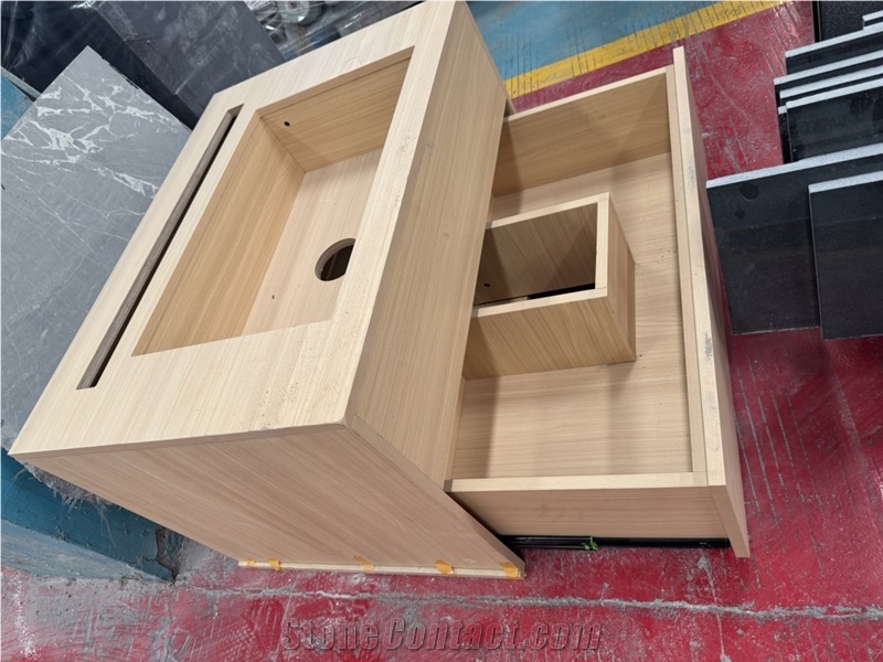 Arabescato White Floating Vanity Cabinet Bathroom Design