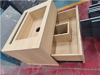 Arabescato White Floating Vanity Cabinet Bathroom Design