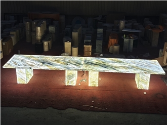 Azul Cielo Marble Translucent Commercial Table