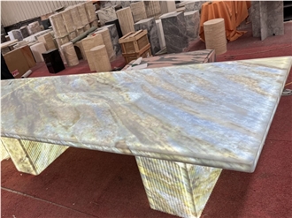 Azul Cielo Marble Translucent Commercial Table