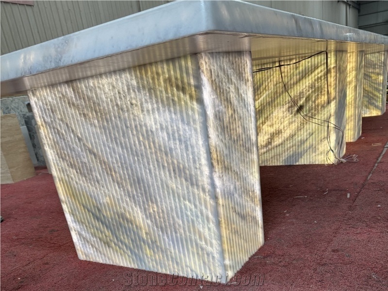 Azul Cielo Marble Translucent Commercial Table