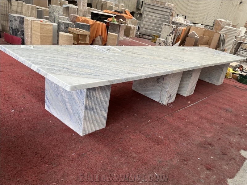 Azul Cielo Marble Translucent Commercial Table