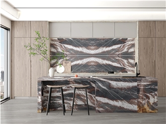 Paramount Quartzite Slabs Feature Wall For Home Renovation