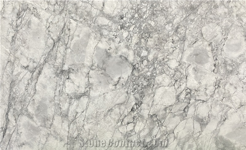 Super White Quartzite Kitchen Countertop Island
