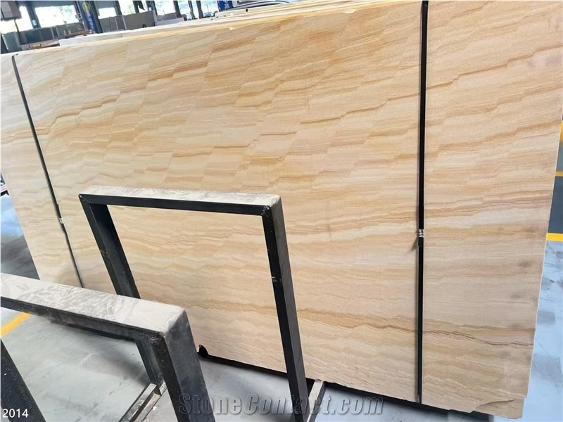 Australian Wood Sandstone Slabs Beige Yellor Wooden Stone