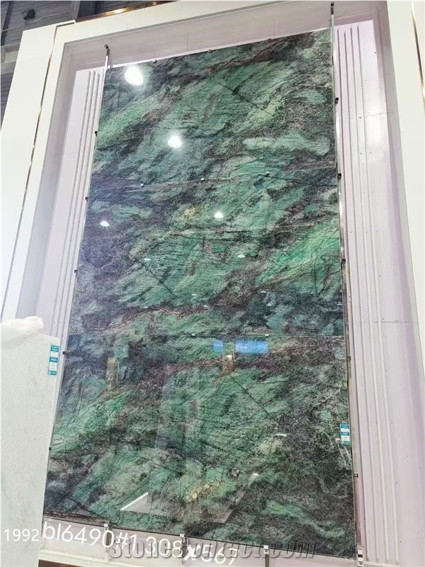 Blue Canyon Quartzite Slabs Botanic Green Verde Picasso