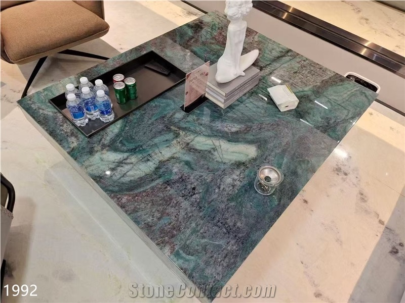 Blue Canyon Quartzite Slabs Botanic Green Verde Picasso