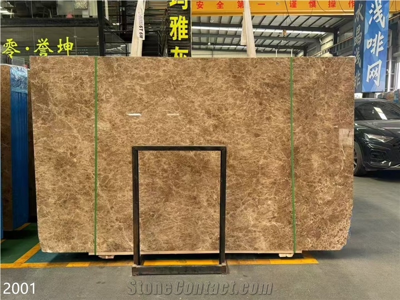 Crystal Emprador Marble Slabs Light Emprador  Brown Stone